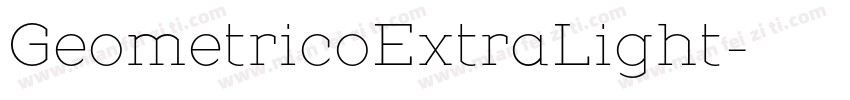 GeometricoExtraLight字体转换