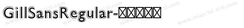 GillSansRegular字体转换