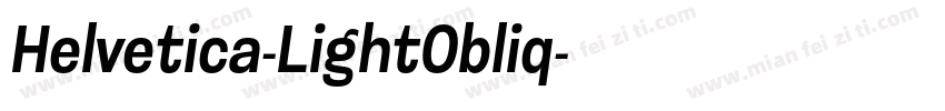 Helvetica-LightObliq字体转换