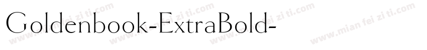 Goldenbook-ExtraBold字体转换