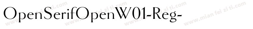 OpenSerifOpenW01-Reg字体转换