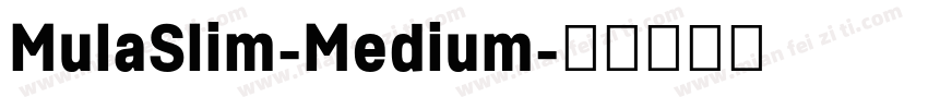 MulaSlim-Medium字体转换
