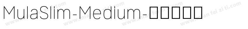 MulaSlim-Medium字体转换