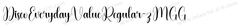 DiscoEverydayValueRegular-zMGG字体转换