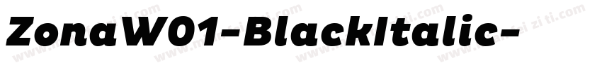 ZonaW01-BlackItalic字体转换
