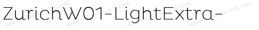 ZurichW01-LightExtra字体转换