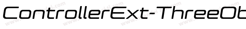 ControllerExt-ThreeOblique字体转换