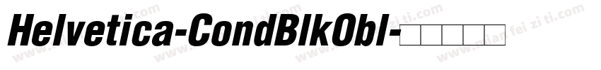 Helvetica-CondBlkObl字体转换
