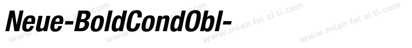 Neue-BoldCondObl字体转换