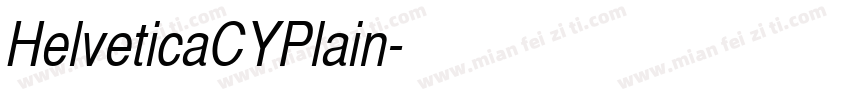 HelveticaCYPlain字体转换