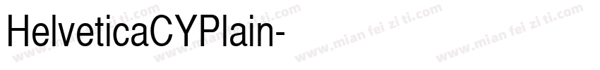 HelveticaCYPlain字体转换