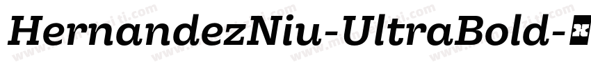 HernandezNiu-UltraBold字体转换