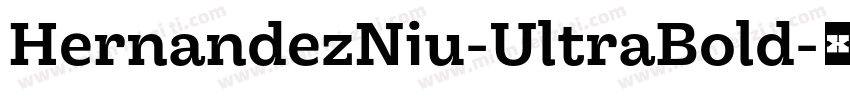 HernandezNiu-UltraBold字体转换