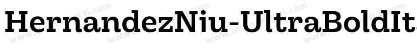 HernandezNiu-UltraBoldItalic字体转换