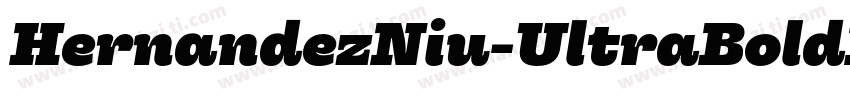 HernandezNiu-UltraBoldItalic字体转换