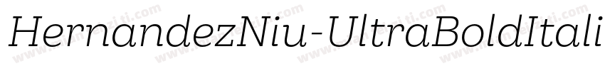 HernandezNiu-UltraBoldItalic字体转换