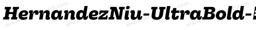 HernandezNiu-UltraBold字体转换