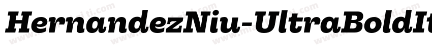 HernandezNiu-UltraBoldItalic字体转换