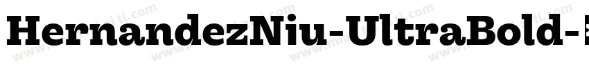 HernandezNiu-UltraBold字体转换