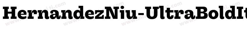 HernandezNiu-UltraBoldItalic字体转换