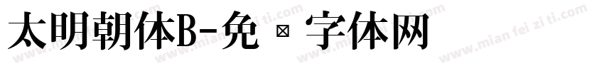 太明朝体B字体转换