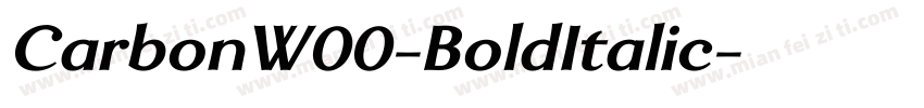 CarbonW00-BoldItalic字体转换