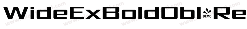 WideExBoldObl-Regular字体转换