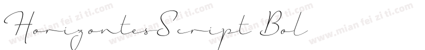 HorizontesScript-Bol字体转换