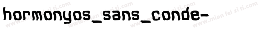 hormonyos_sans_conde字体转换