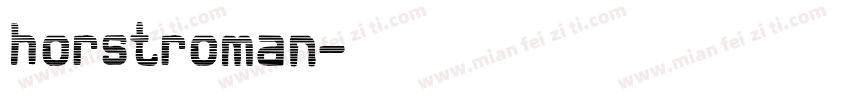horstroman字体转换