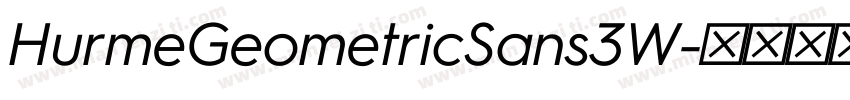 HurmeGeometricSans3W字体转换