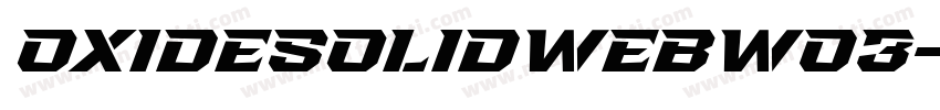 OxideSolidWebW03字体转换