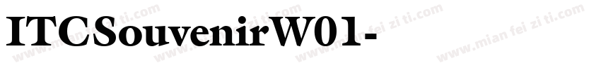 ITCSouvenirW01字体转换