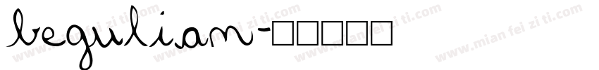 begulian字体转换