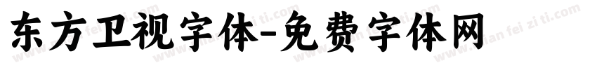 东方卫视字体字体转换