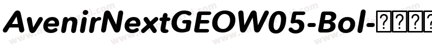AvenirNextGEOW05-Bol字体转换