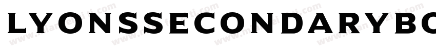 LyonsSecondaryBold字体转换