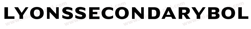 LyonsSecondaryBold字体转换