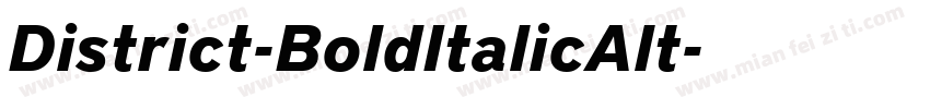 District-BoldItalicAlt字体转换