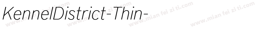 KennelDistrict-Thin字体转换