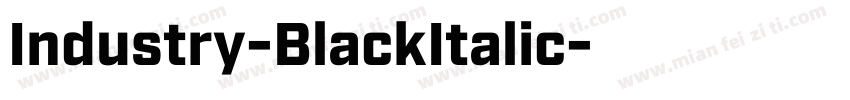 Industry-BlackItalic字体转换
