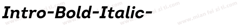 Intro-Bold-Italic字体转换