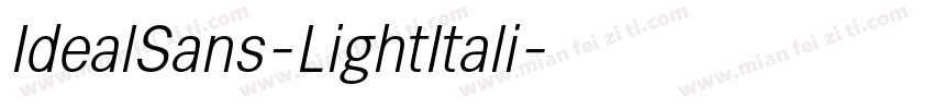 IdealSans-LightItali字体转换