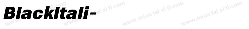 BlackItali字体转换