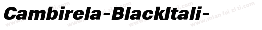 Cambirela-BlackItali字体转换