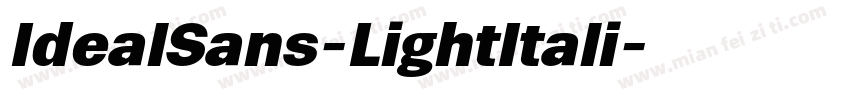 IdealSans-LightItali字体转换