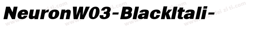 NeuronW03-BlackItali字体转换