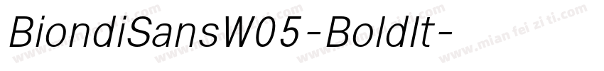BiondiSansW05-BoldIt字体转换