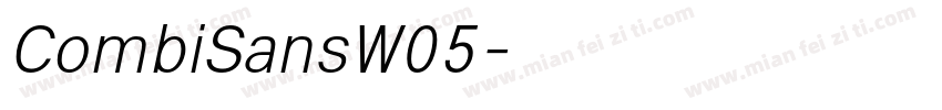 CombiSansW05字体转换