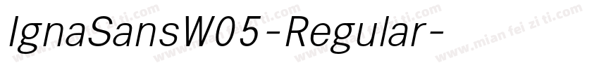 IgnaSansW05-Regular字体转换